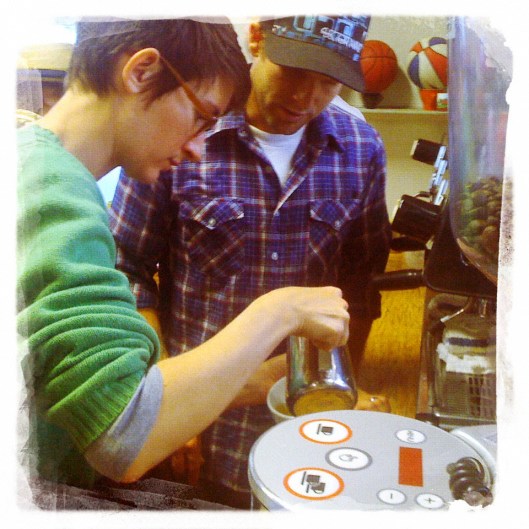 Jared giving folks a pouring role