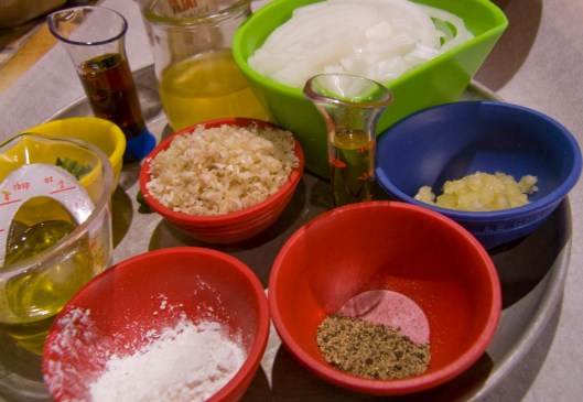 mis en place, chicken thigh