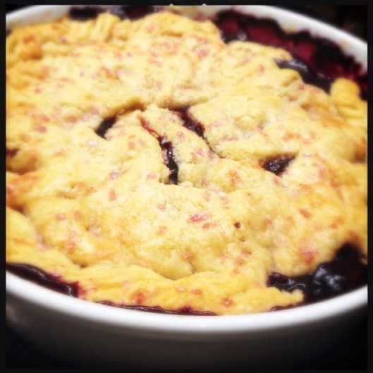 blueberry mango Pi Day pie